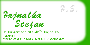 hajnalka stefan business card